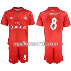 Maillot de Foot Real Madrid Kroos 8 Enfant Troisieme 2018/19
